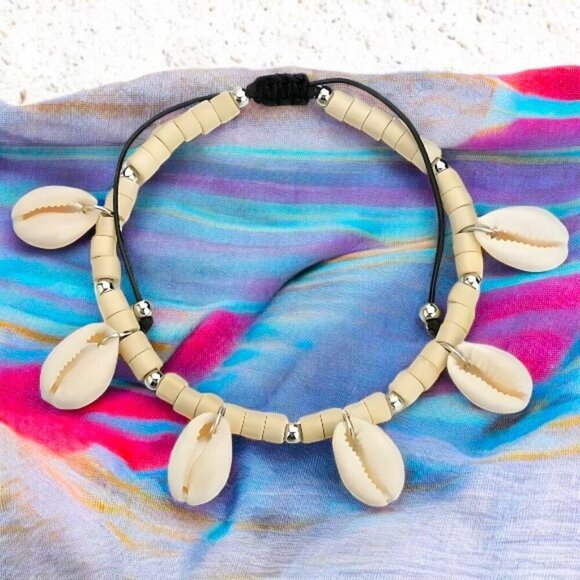 Genuine Shell Beach Anklet | Adjustable | Boho Surfer Jewelry Vacation ππβ¨ - Picture 4 of 9